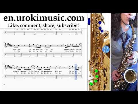 Saxophone lessons (Alto) Silvestre Dangond Nicky Jam - Cásate Conmigo Sheet Music Tutorial Part#2