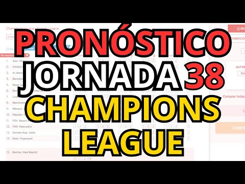 Football Pool Prediction Matchday 38 | CHAMPIONS LEAGUE ⚽