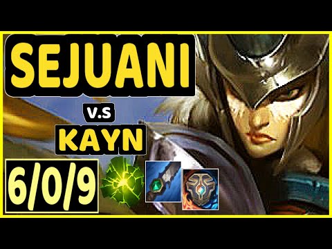 AMAZING (SEJUANI) vs KAYN - 6/0/9 KDA JUNGLE GAMEPLAY - EUW Ranked DIAMOND