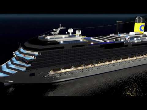 Costa Concordia - Simulation du naufrage