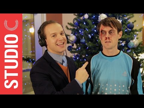 Goalkeeper Scott Sterling Gets a Christmas Present