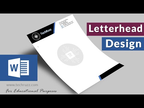 How to Create a Letterhead in MS Word Microsoft Word Letterhead Design Tutorial