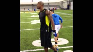 with Calvin and the allstars for my first steps in NFL ;-) Touchdown Baby!