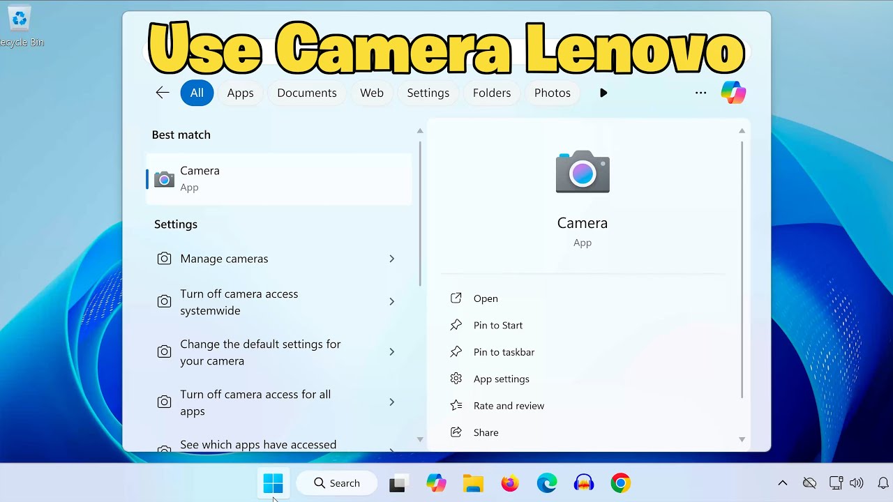 How To Use Laptop Camera in Lenovo - NEW 2026
