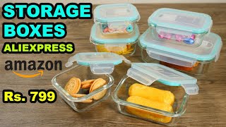 12 Pcs Glass Tiffin/Storage Containers Set - Best Glass Containers - Amazon, Aliexpress