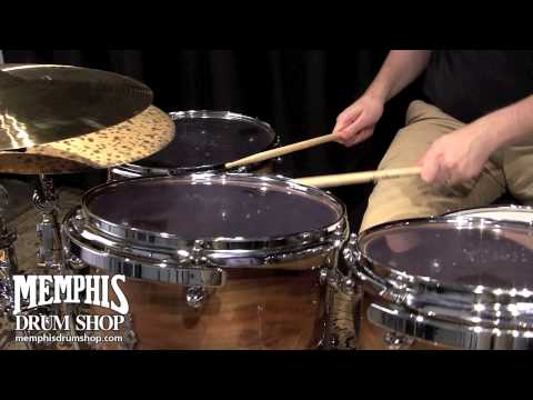 Brady Jarrah Ply Drum Set 22/10/12/14/16/14 - Reverse Blackheart Veneer, Gloss Finish