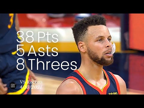 Stephen Curry 38 Pts, 5 Asts, 8 Threes vs Rockets | 23 Points In A Quarter! | FULL Highlights