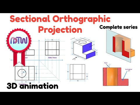 Sectional Orthographic Projections in Engineering Drawing | Complete Guide