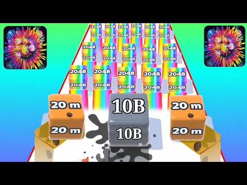 Satisfying Mobile Game New Video Jelly Run 2048 - 2048 cube puzzle gameplay walkthrough part 13