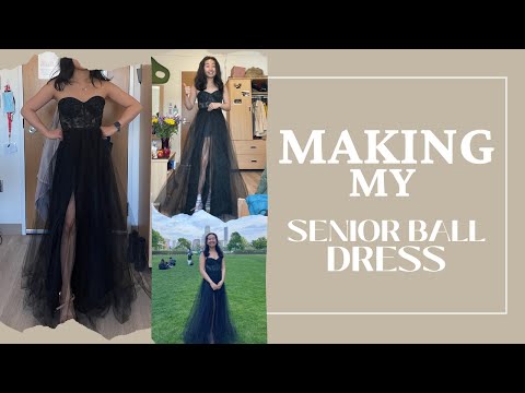 making my senior ball dress!! (corset tulle dress)