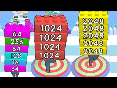 2048 Brick Runner | Noob vs Pro vs Hacker in brick runner 2048 Gameplay Mobile biggest New Update #1