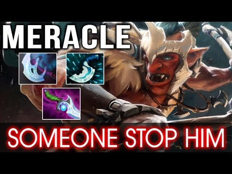 Dota 2 Meracle Troll Warlord - 20 Kills with Dagger & Diffusal Blade & Manta - SomeOne Stop Him