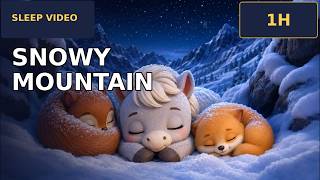 Snowy Mountain Valley ⛰️❄️😴 1 Hour Sleep Video | Piri, Rocky & Nori | 