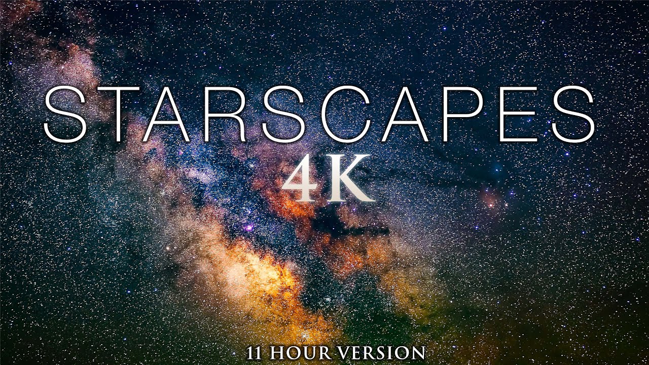 8 HOURS of STARSCAPES (4K) Stunning AstroLapse Scenes + Relaxing Music for Deep Sleep & Relaxation