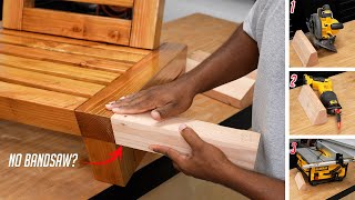 3 Ways to make this miter cut without a bandsaw (woodworking tip)
