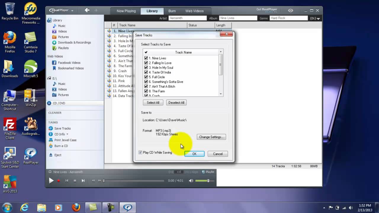 How To Rip Music From CD's Into MP3's Free Using Realplayer - Rip CD To MP3