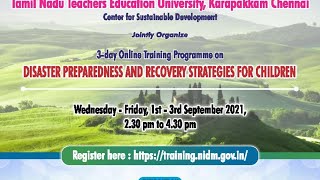 Online Training on Basic Principles of Disaster Management.| DISASTER IN INDIA | MHA | COVID-19 |IN