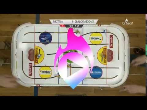 European Table Hockey Championship 2016: Maria Miloradova (RUS) - Elena Nikitina (RUS)
