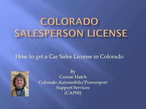 You Tube - Colorado Sales License