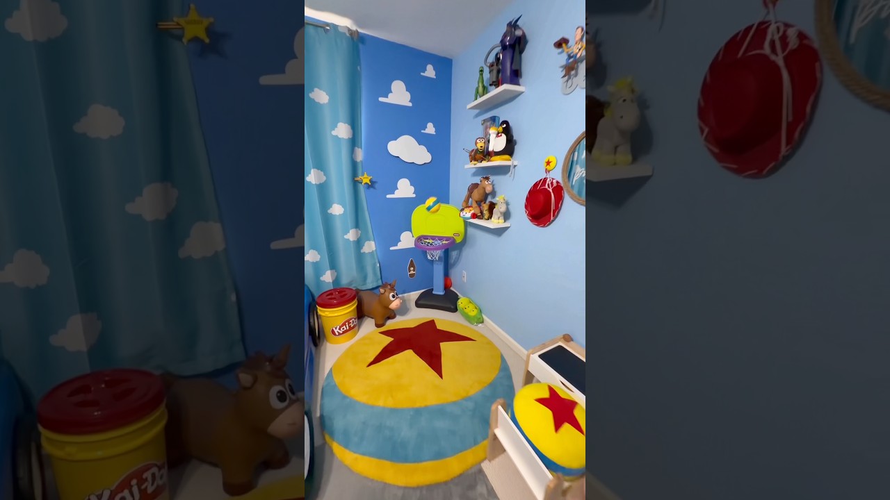 息子のために、トイ・ストーリー部屋をDIY中このエッチ・ア・スケッチTVは、トイ・ストーリー・ホテルからヒントをもらいました。#トイストーリー #diy #子供部屋 @pixar @Disney