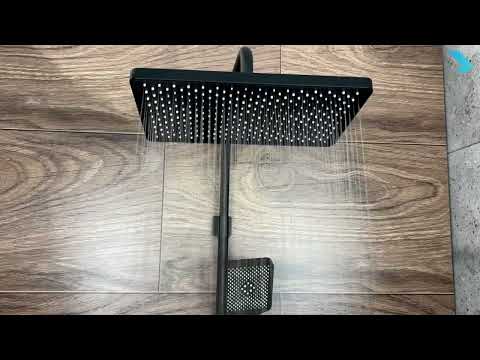 kielle Vega - Hlavová sprcha 36x24 cm, matná černá 20118014