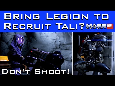 RARE Mass Effect 2 Scene - Tali Tries to SHOOT LEGION on Haestrom?!