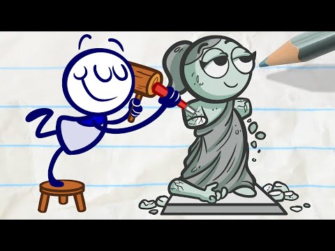 Pencilmate's Rocky Masterpiece! Don't Let It Fall! NEW Youtube Cartoons
