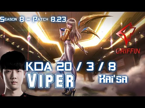 GRF Viper KAI'SA vs EZREAL ADC - Patch 8.23 KR Ranked
