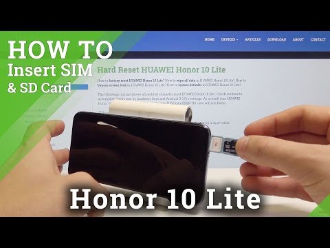 How to Insert SIM & SD Card in HUAWEI Honor 10 Lite - Nano SIM Installation