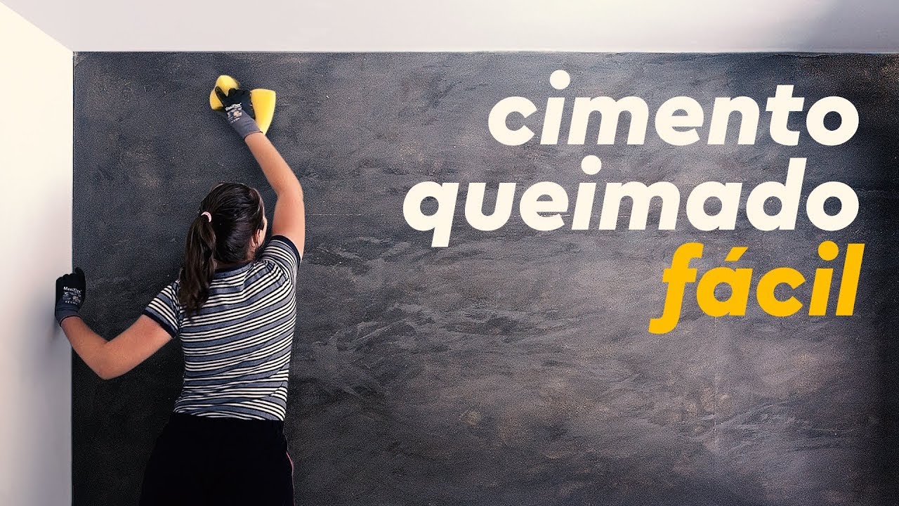 COMO FAZER PAREDE DE CIMENTO QUEIMADO (FÁCIL)