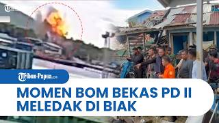 Diduga dari Bom Peninggalan Perang, Ledakan Dahsyat di Biak Kota Akibatkan 6 Rumah Rusak Berat