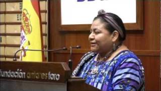 Conferencia de Rigoberta Menchú, premio Nobel de la Paz