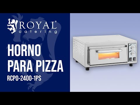 vídeo - Horno para pizza - 1 cámara - 2400 W - Ø 40 cm - piedra refractaria - Royal Catering