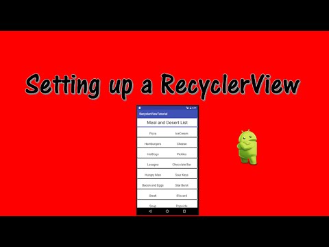RecyclerView Tutorial1 - Setting up a RecyclerView