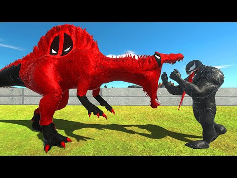 DEADPOOL SPINOSAURUS DEATH RUN - Animal Revolt Battle Simulator