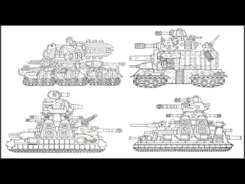 Drawing Cartoon Tanks Battle Of Hybrid Part 1 - Cartoons About Tanks