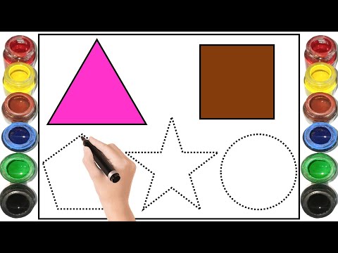 2D Shapes Drawing Shapes names shapes drawing Triangle Square Circle Shapes colors