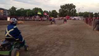 preview picture of video 'Weyburn Lawn Mower Races 2013 Stock Drag Race Heat 1'