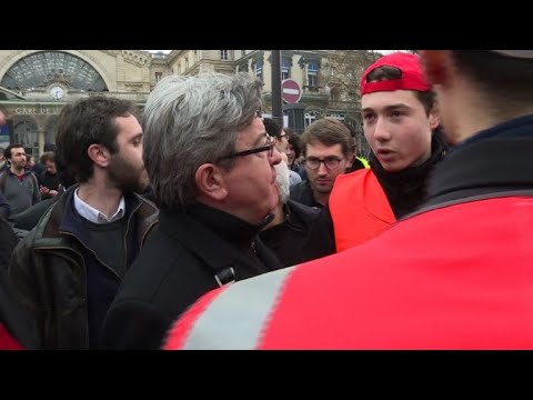 Grève SNCF: Mélenchon rejoint les grévistes gare de l'Est