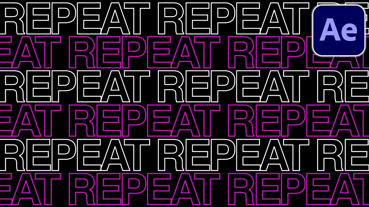 REPEATED TEXT Motion Graphics Background (Adobe After Effects Tutorial)
