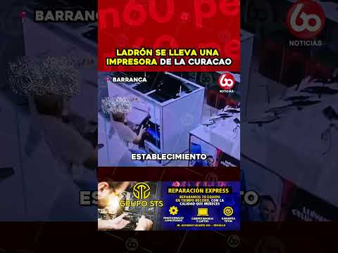 #N60Noticias | 🚨🖨️ LADRÓN SE LLEVA UNA IMPRESORA Y QUEDA GRABADO POR CÁMARAS