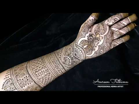 Indian bridal mehandi henna designs 2018 | Amreen Fathima
