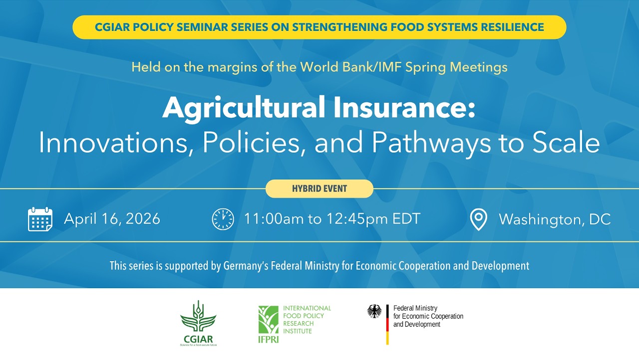 Agricultural Insurance: Innovations, Policies, and Pathways to Scale