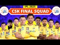 IPL 2025 Chennai Super Kings Full Final Squad CSK Team 2025 Players List CSK 2025 Squad