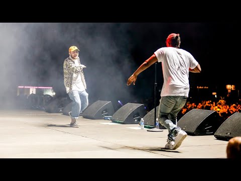 Kendrick Lamar brings out Mac Miller while performing Alright live - Okeechobee Fest 2016
