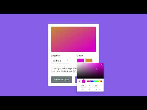 A Gradient Color Generator In Html Css Javascript Gradient Generator In Javascript