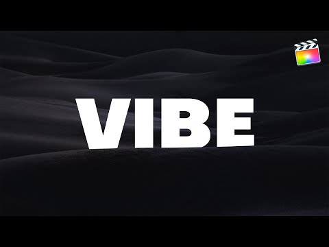 Typography Opener | Final Cut Pro & Apple Motion Template | Tutorial