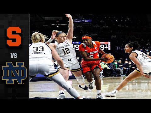 Syracuse vs. Notre Dame Women's Basketball Highlights (2021-22)