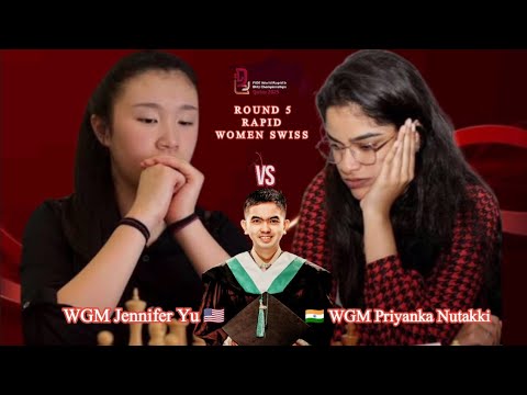 ROOK Strong Perfect BRILLIANT Sacrifice ♟️⚡ | WGM Yu 🇺🇲 vs 🇮🇳 WGM Nutakki FIDE World Rapid Rd 5