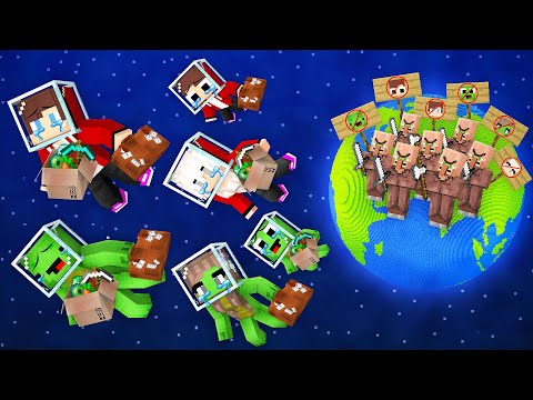 Villagers Exile Mikey & JJ Families in Minecraft